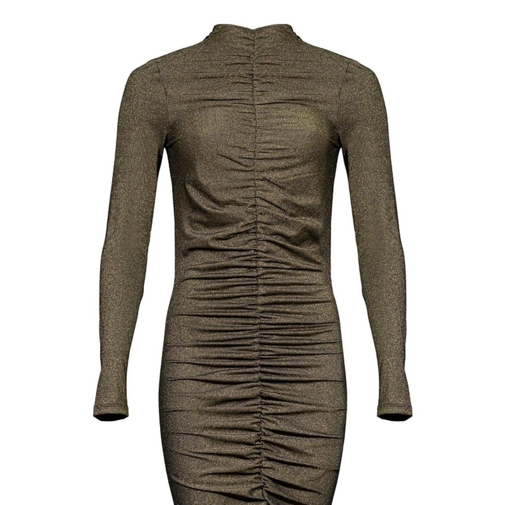 Veronica Beard Ruched Elson Dress, Bronze - Size Medium $298